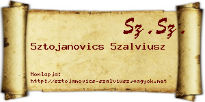 Sztojanovics Szalviusz névjegykártya